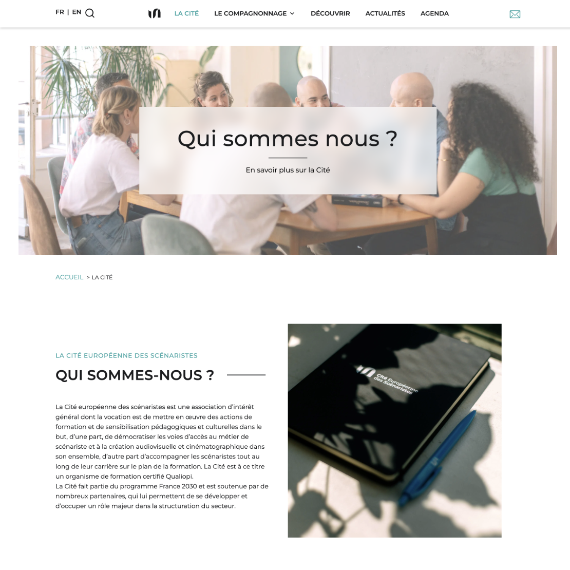 Page de présentation de la Cité